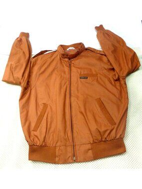VTG Members Only Rare Rust Windbreaker Jacket Size 42 Made In Hong Kong